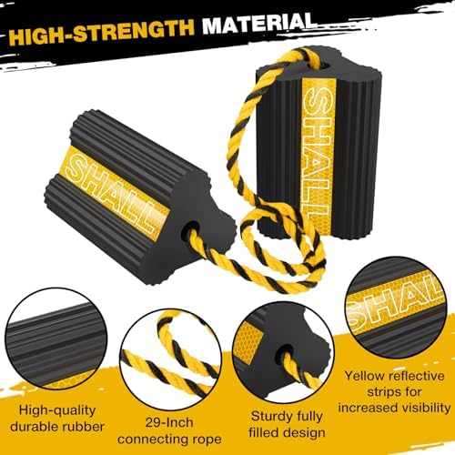 SHALL Wheel Chocks, Heavy Duty Rubber Wheel Chocks - Image 3