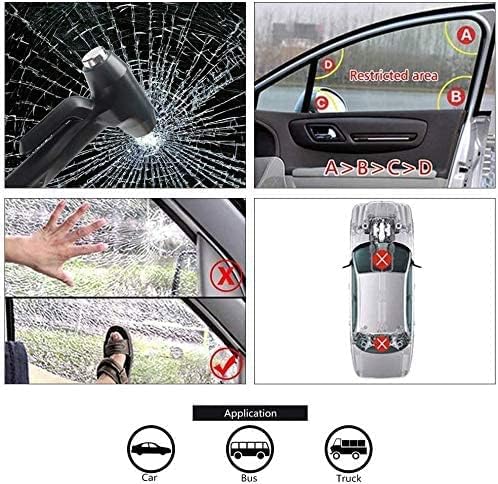 Car Window Breaker, Glass Breaker and Seatbelt Cutter, Emergency Car Glass - Image 6