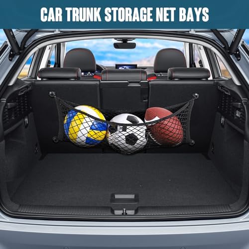 TOBWOLF Cargo Storage Net, 9.8x29.5in Elastic Mesh Trunk Organizer - Image 7