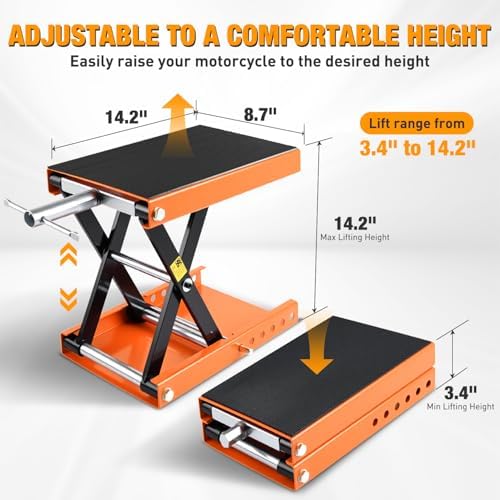 Nilight Motorcycle Lift Jack 1100 LBS Scissor Jacks Stand Lift - Image 3
