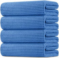 HOMEXCEL Waffle Bath Towels Set of 4 Pack, Waffle Towels by HOMEXCEL