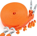 Threlaco Tow Strap with Hooks, 15400lbs Reflective Forged Steel Hooks by Threlaco