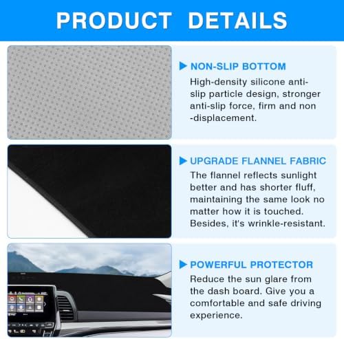 Autorder Dashboard Cover Mat for Honda Odyssey 2003-2026 Accessories Dash Cover - Image 6