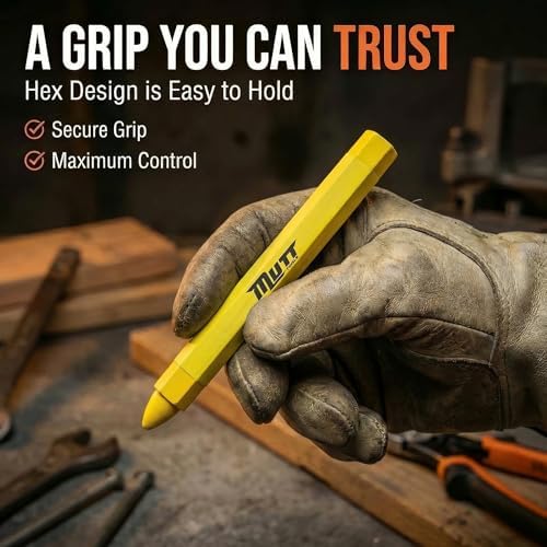 Mutt Tools Yellow Lumber Crayons 12 Pack - Image 7