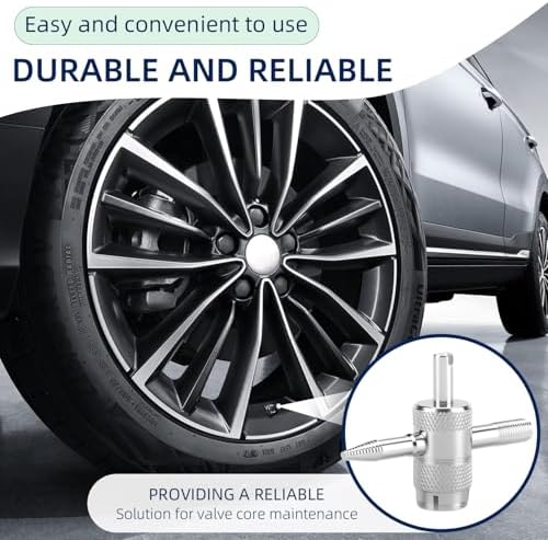 2PCS 4-Way Valve Core Tool, Tire Valve Stem Tool, 4-in-1 Universal Valve Wrench - Image 3