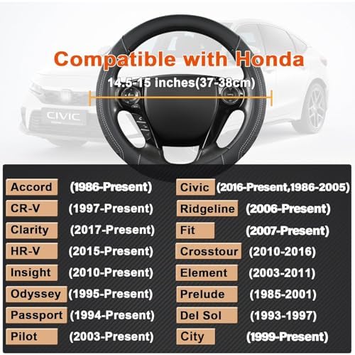 GIANT PANDA Microfiber Leather Steering Wheel Cover - Image 3