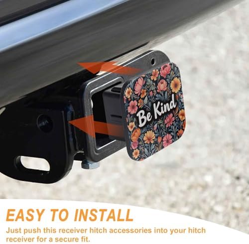 Be Kind Floral Tow Hitch Covers Heavy Duty Rubber Trailer Hitch Cover 2" - Image 4