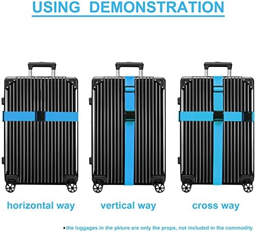 Chelmon Luggage Straps for Suitcases TSA Approved Travel Essentials 8 Pack - Image 5