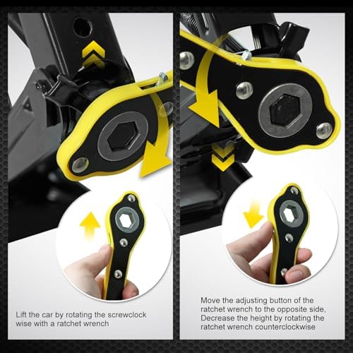 YELLOW JACKET Scissor Car Jack 3 Ton Tire Changing Kit - Image 5