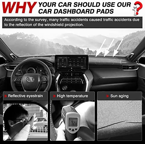 Autorder Dashboard Cover Mat for 2021 2022 2023 2024 Toyota Venza Accessories - Image 2