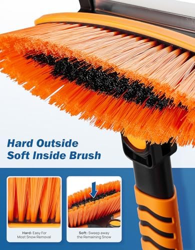JOYTUTUS 41.5IN Extendable Snow Brush and Ice Scraper, 270°Pivoting Snow - Image 6