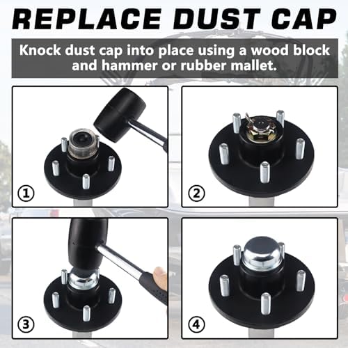 2pcs 1.98'' Trailer Hub Dust Caps - Image 5