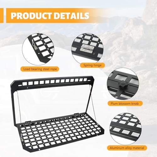 Foldable Tailgate Rack for 2021 2022 2023 2024 Ford Bronco 2/4 Door - Image 4