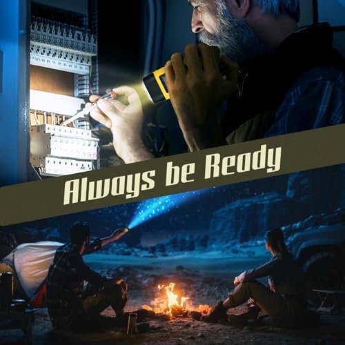 SEANCHEER Hand Crank Solar Powered Flashlights, Compact Emergency LED - Image 4