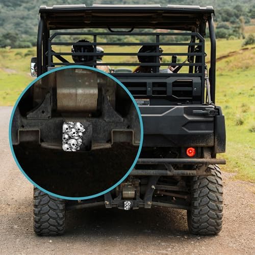 Hitch Cover Fits for 2 Inch Hitch Black and White Skull Floral Trailer Hitch - Image 5