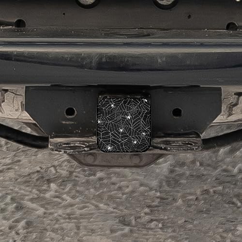 Swono Towing Hitch Cover Spider Web, Halloween Spider Cobwebs Black White - Image 4