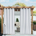 NICETOWN 2 Panels Outdoor Curtains Bottom Fixed by NICETOWN
