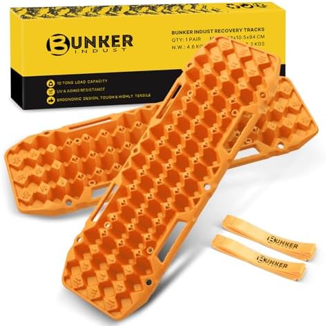 BUNKER INDUST Off Road Traction Boards, Pair Recovery Tracks Traction Mat by BUNKERINDUST