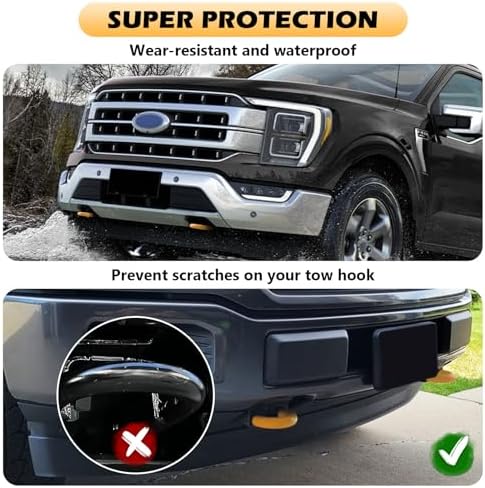 Tow Hooks Covers for F150 2004-2026/Bronco/Tundra Yellow - Image 5
