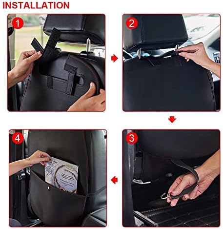 HCMAX 2 Pack Kick Mat Car Seat Back Protector Waterproof Easy to Clean - Image 7