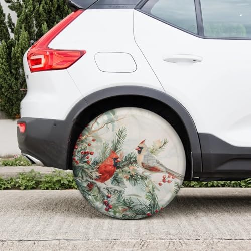Spare Tire Cover for RV Trailer, Winter Cardinal Tire Covers Universal Fit for - Image 6