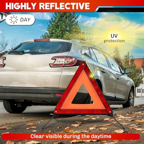 Emergency Warning Triangles 3 Pack Reflective Warning Triangle - Image 3