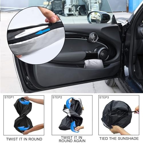 Foldable Front Windshield Sunshade fit - Image 4