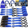 Ratchet Straps Heavy Duty, Tie Down Straps Ratchet Set, 2200 LB Break Strength by HORUSDY