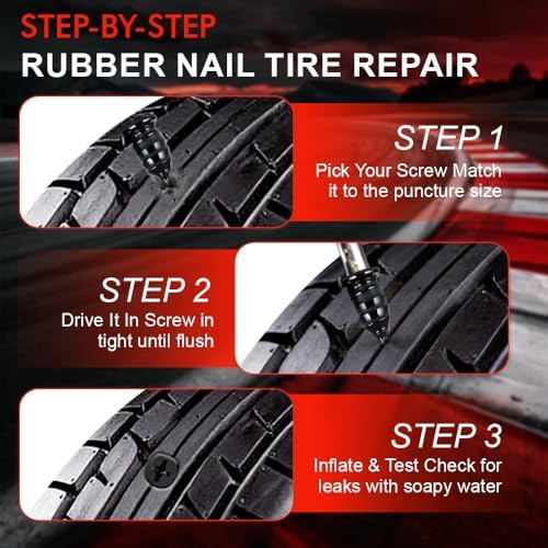 77Pcs Tire Plug Kit, Heavy Duty Tire Repair - Image 5