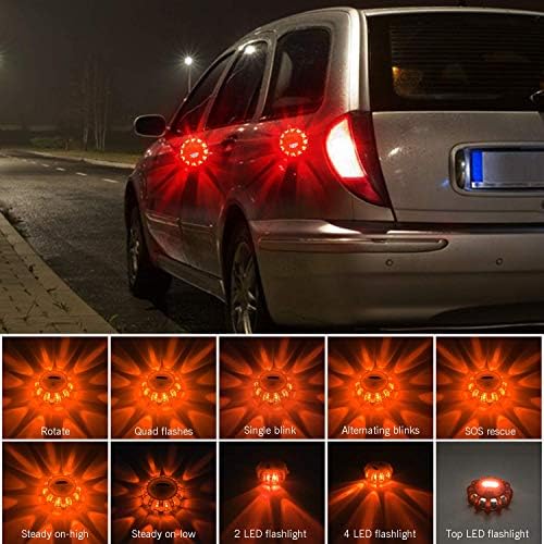 AK [12 Pack LED Road Flares Safety Flashing Warning Light Roadside Emergency - Image 7
