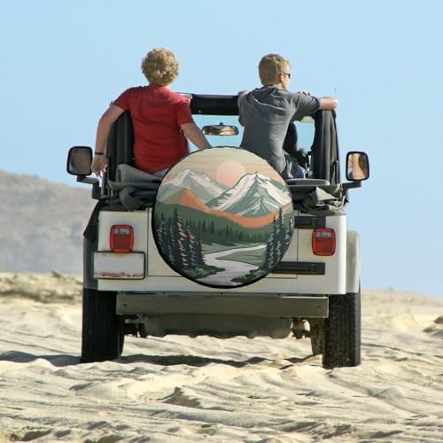 Spare Tire Cover 16 Inch Mountain Adventure Wheel Protectors Tyre Covers - Image 6