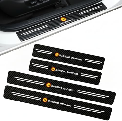 4PCS Car Door Sill Protector, Anti-Scratch Leather Guards - Image 3