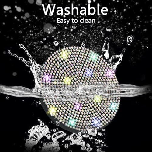 NBTEPEM 2pcs Bling Car Cup Holder Coaster, 2.75 inch Anti-Slip Shockproof - Image 3