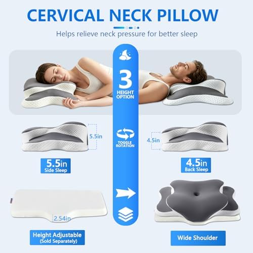 Ergo Pillow for Sleep Apnea, Neck Pain, and Snoring Relief | Cervical Neck - Image 2