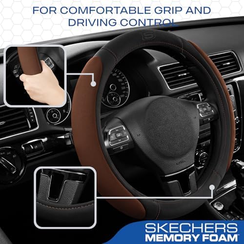Skechers Steering Wheel Cover, Memory Foam Car Steering Wheel Cover, - Image 5