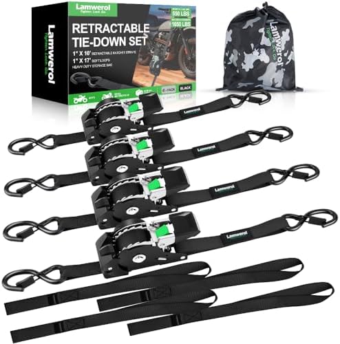 Retractable Ratchet Straps 1in x 10ft by Unknown