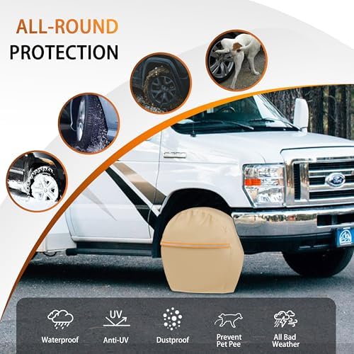 Tire Covers 4 Pack, Tough Tire Wheel Protector - Image 4