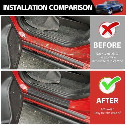 Door Sill Guards Kit Fit for 2015-2022 Chevy Colorado Accessories Entry Guard - Image 2