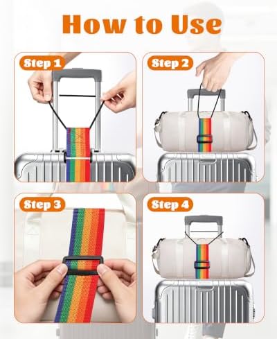 2-Pack Strong Adjustable Luggage Connector Straps - Image 6
