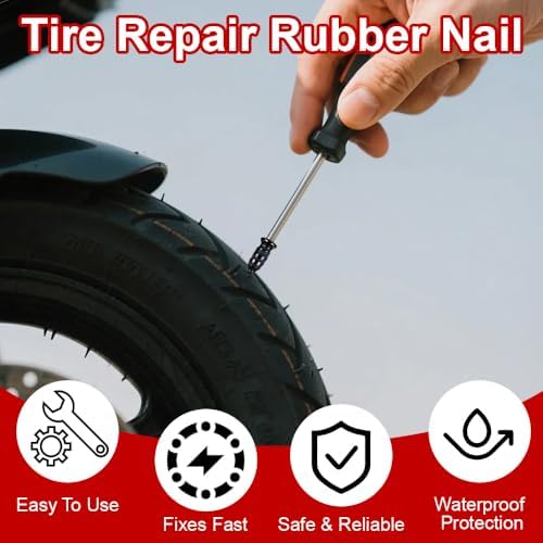 84pcs Tire Repair Rubber Nail Kit, Screw in Tire Plugs - Image 5