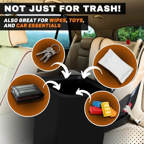 Car Trash Can with Stability Wings – Leakproof Portable Garbage Bin - Image 6