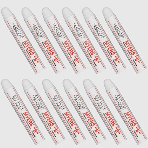 Myers B Paintstik Multi-Purpose Permanent Solid Paint Marker White 12-Pack - Image 2