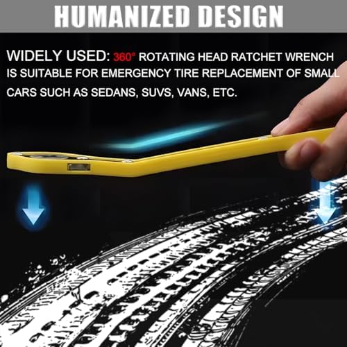 Zpana Car Jack Ratchet Wrench, Labor-Saving 360° Forward and Reversal Knob - Image 3