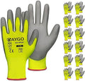 KAYGO Safety Work Gloves for Men Women, PU Coated Palm & Fingers by KAYGO