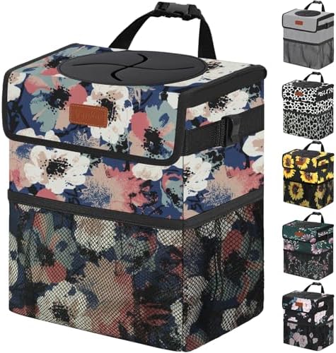 Vankor Car Trash Can with Lid Leak Proof Car Accessories by Vankor