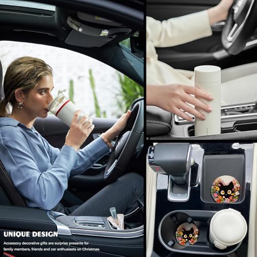 2 Pack Car Coasters for Cup Holders, Cute Car Accessories Interior - Image 7