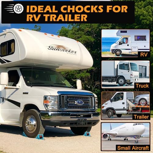 Wheel Chocks 2-Pack, Hard Plastic RV Tire Chocks - Image 6