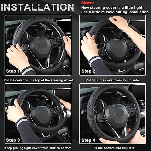 GIANT PANDA Microfiber Leather Steering Wheel Cover - Image 7