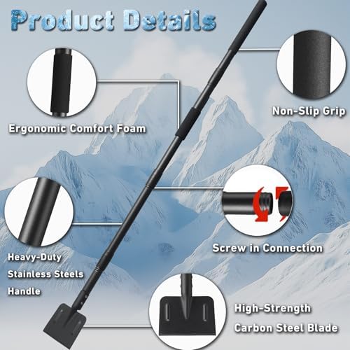 Heavy Duty Ice Scraper-1.5" Thick Metal Handle - Image 6