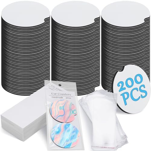 Tioncy 400 Pcs Sublimation Car Coaster Blank Set Packaging by Tioncy